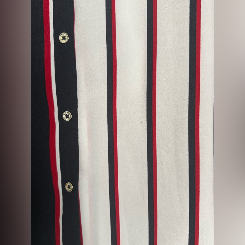 Tommy Hilfiger Black, White, and Red Striped Shirt - Picture 3 of 6